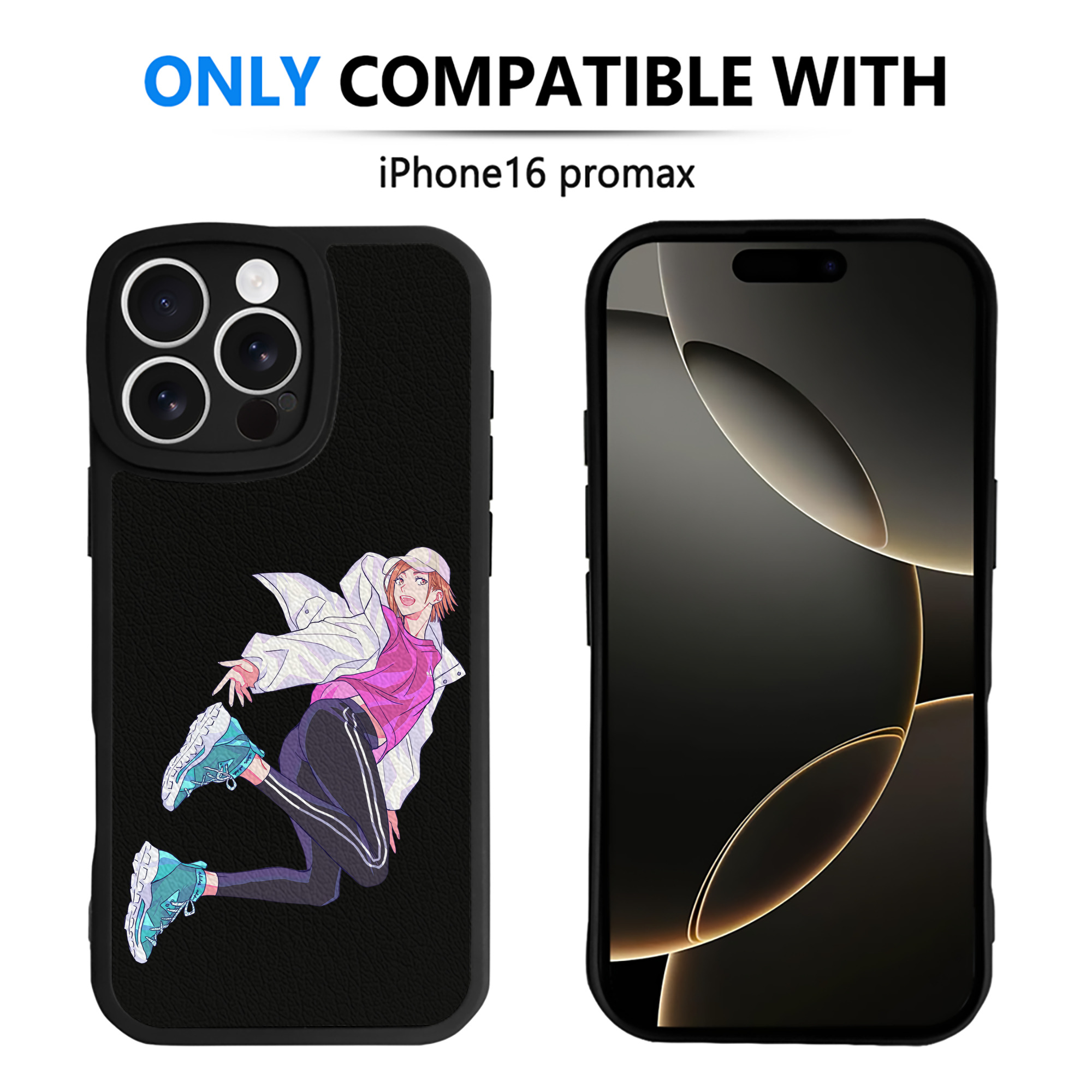 （画像用） 呪術廻戦 Jujutsu Kaisen 【iPhone 16シリーズ対応】シリコンスマホケース（レザー調） 材質：シリコン
